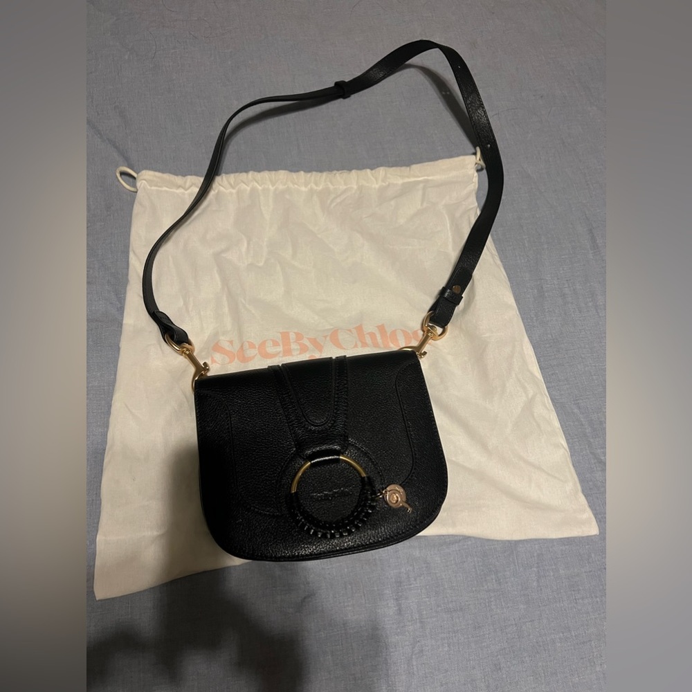 Black leather See by Chloe bag